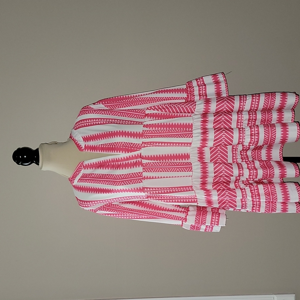 Dress in Hot Pink/White Large